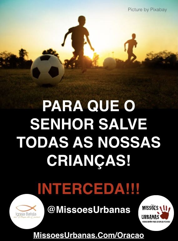 Atualmente, muitas crianças estão sofrendo e precisam de ajuda. Entendemos que somente o Senhor pode ajudá-las porque somente Ele tem acesso e sabedoria para agir em favor dos pequeninos. Cabe a nós orar e ajudá-las  dentro das nossas possibilidades. Unidos podemos fazer mais pelas crianças!